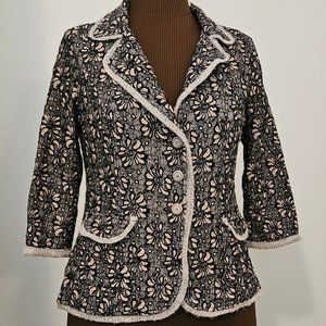 Vintage Nick and Mo Lace Pattern Blazer, Size Medium